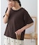【接触冷感/二の腕カバーも叶う◎】配色ラグラン半袖ニットTee