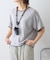 【接触冷感/二の腕カバーも叶う◎】配色ラグラン半袖ニットTee