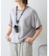 【接触冷感/二の腕カバーも叶う◎】配色ラグラン半袖ニットTee