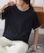 【接触冷感/二の腕カバーも叶う◎】配色ラグラン半袖ニットTee