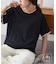 【接触冷感/二の腕カバーも叶う◎】配色ラグラン半袖ニットTee