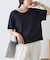【接触冷感/二の腕カバーも叶う◎】配色ラグラン半袖ニットTee