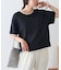【接触冷感/二の腕カバーも叶う◎】配色ラグラン半袖ニットTee