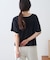 【接触冷感/二の腕カバーも叶う◎】配色ラグラン半袖ニットTee