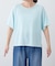 【接触冷感/二の腕カバーも叶う◎】配色ラグラン半袖ニットTee