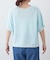 【接触冷感/二の腕カバーも叶う◎】配色ラグラン半袖ニットTee