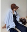 【UNISEX】ストライプ柄刺繍オーバーシャツ