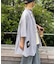 【UNISEX】ストライプ柄刺繍オーバーシャツ