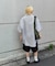 【UNISEX】ストライプ柄刺繍オーバーシャツ