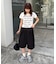 【UNISEX】タックワイドハーフパンツ
