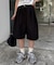 【UNISEX】タックワイドハーフパンツ