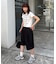 【UNISEX】タックワイドハーフパンツ