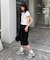 【UNISEX】タックワイドハーフパンツ