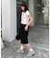 【UNISEX】タックワイドハーフパンツ