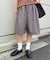 【UNISEX】タックワイドハーフパンツ