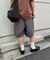 【UNISEX】タックワイドハーフパンツ