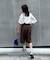 【UNISEX】タックワイドハーフパンツ