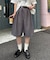 【UNISEX】タックワイドハーフパンツ