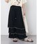 【KIDS】ドットティアード裾メロウフレアパンツ：100～150