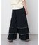 【KIDS】ドットティアード裾メロウフレアパンツ：100～150