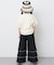 【KIDS】ドットティアード裾メロウフレアパンツ：100～150