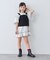 【KIDS】サロペット風スカラップレースセットアップ