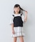 【KIDS】サロペット風スカラップレースセットアップ