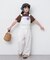 【KIDS】サロペット風スカラップレースセットアップ