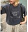 アシッドウォッシュ加工スタッズロゴTEE