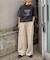 アシッドウォッシュ加工スタッズロゴTEE