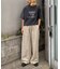アシッドウォッシュ加工スタッズロゴTEE