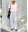 アシッドウォッシュ加工スタッズロゴTEE