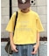 アシッドウォッシュ加工スタッズロゴTEE