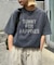 アシッドウォッシュ加工スタッズロゴTEE