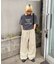 アシッドウォッシュ加工スタッズロゴTEE