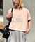 アシッドウォッシュ加工スタッズロゴTEE