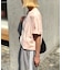 アシッドウォッシュ加工スタッズロゴTEE