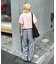 アシッドウォッシュ加工スタッズロゴTEE