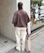 【ユニセックス】フルジップ半袖シャツ