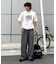 ピグメント加工スラブカレッジロゴTEE