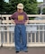 ピグメント加工スラブカレッジロゴTEE