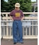 ピグメント加工スラブカレッジロゴTEE
