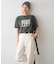 ピグメント加工スラブカレッジロゴTEE