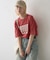 ピグメント加工スラブカレッジロゴTEE