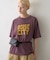 ピグメント加工スラブカレッジロゴTEE