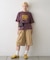 ピグメント加工スラブカレッジロゴTEE