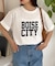 ピグメント加工スラブカレッジロゴTEE