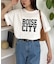 ピグメント加工スラブカレッジロゴTEE