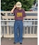 ピグメント加工スラブカレッジロゴTEE