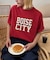 ピグメント加工スラブカレッジロゴTEE